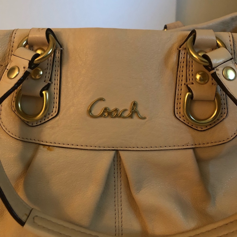 coach ivory satchel / vintage authentic - Picture 3 of 11